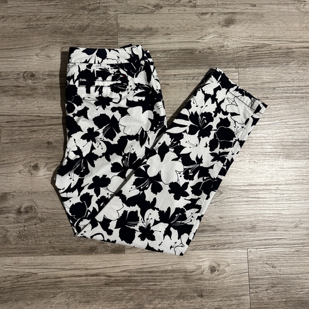 Tommy Hilfiger navy blue & White Floral Boot Cut Jeans